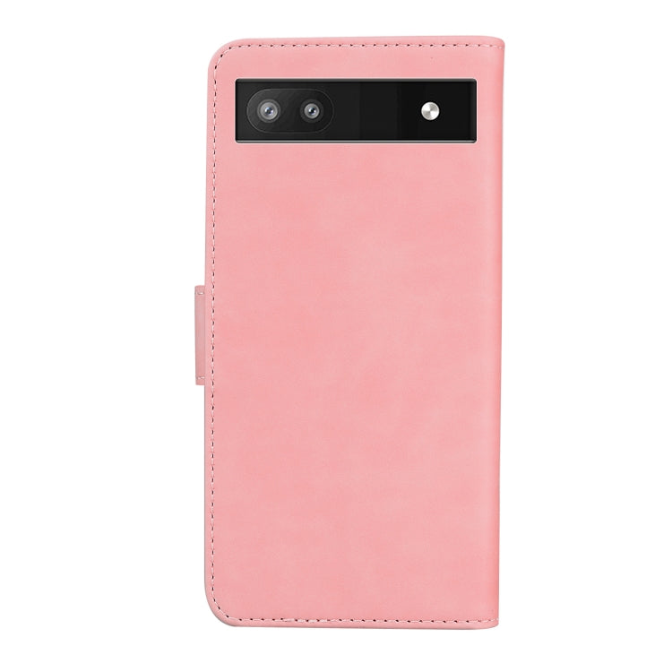 For Google Pixel 6a Skin Feel Pure Color Flip Leather Phone Case