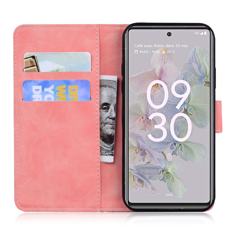 For Google Pixel 6a Skin Feel Pure Color Flip Leather Phone Case