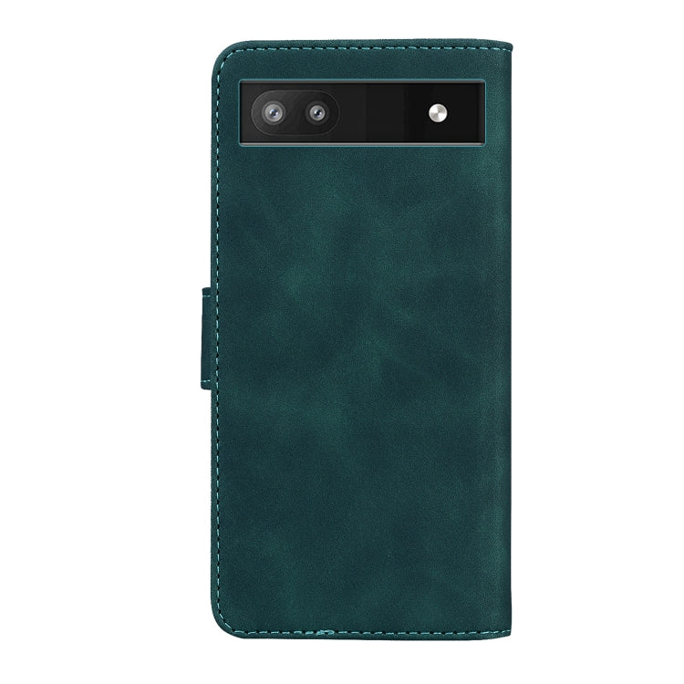 For Google Pixel 6a Skin Feel Pure Color Flip Leather Phone Case