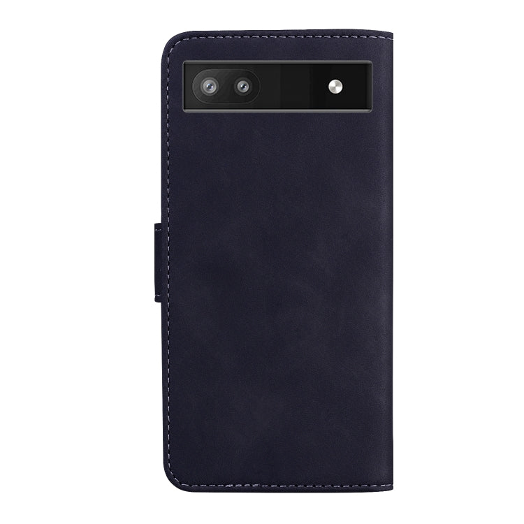 For Google Pixel 6a Skin Feel Pure Color Flip Leather Phone Case