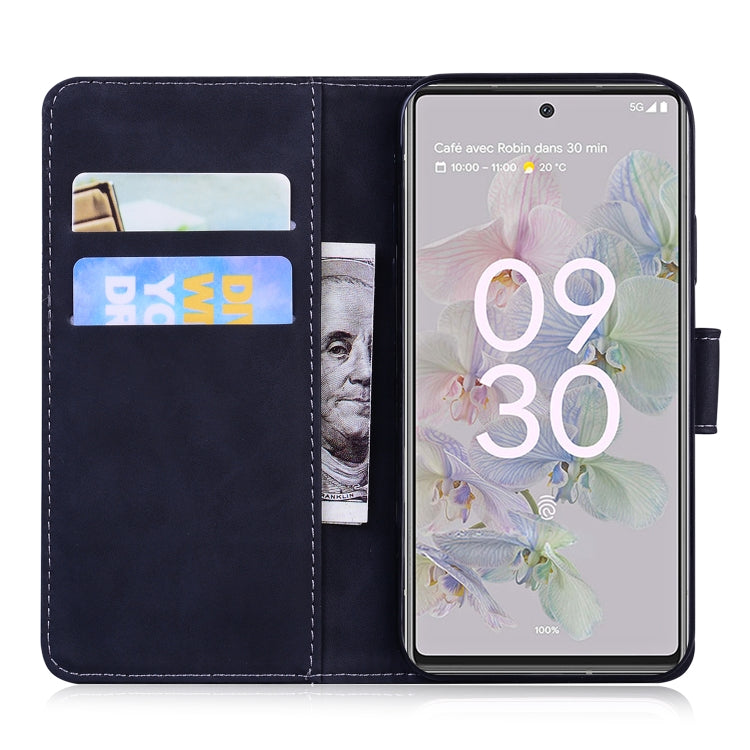 For Google Pixel 6a Skin Feel Pure Color Flip Leather Phone Case
