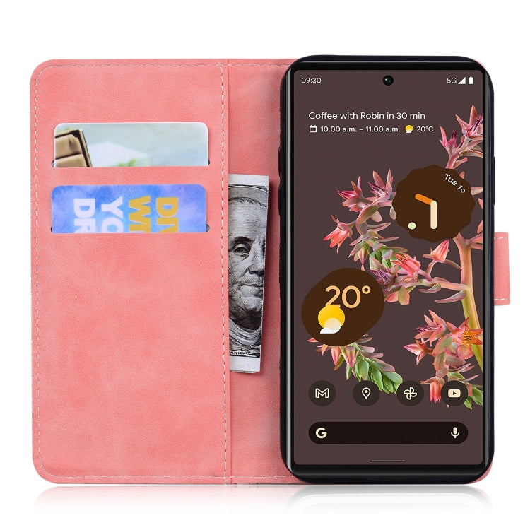 For Google Pixel 6 Skin Feel Pure Color Flip Leather Phone Case
