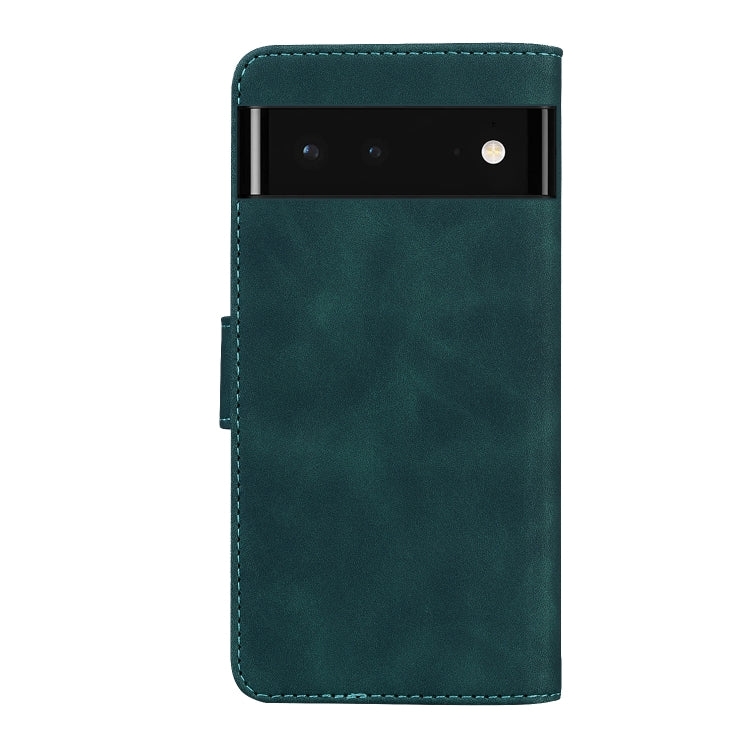 For Google Pixel 6 Skin Feel Pure Color Flip Leather Phone Case