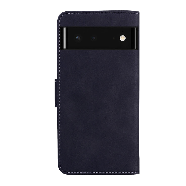 For Google Pixel 6 Skin Feel Pure Color Flip Leather Phone Case