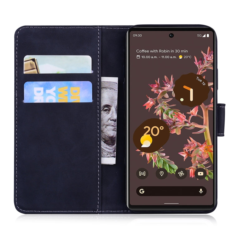 For Google Pixel 6 Skin Feel Pure Color Flip Leather Phone Case