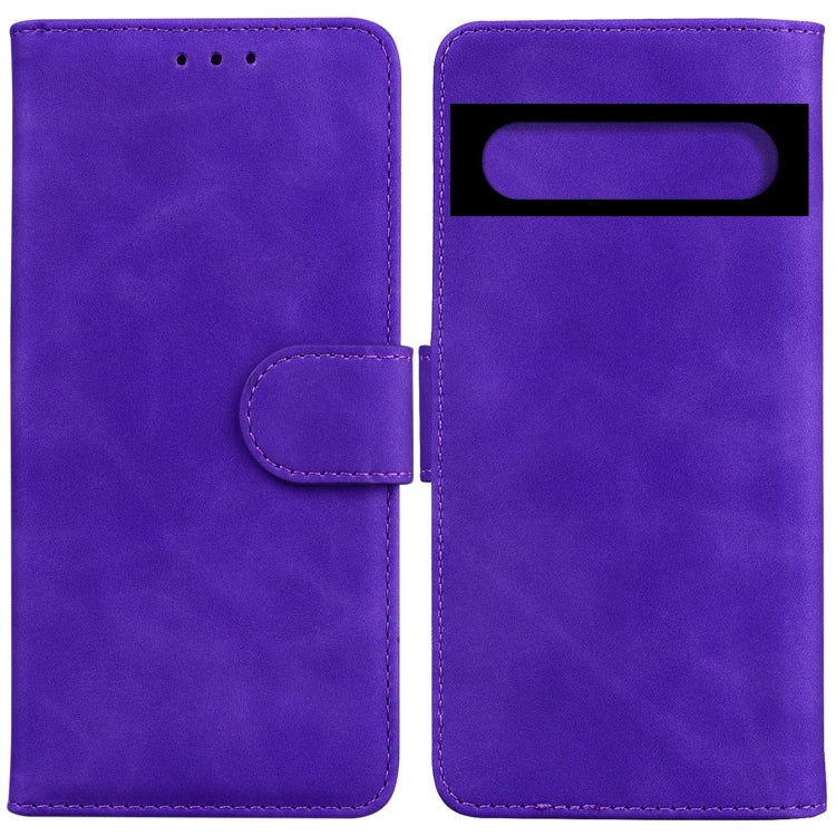 For Google Pixel 7 Pro 5G Skin Feel Pure Color Flip Leather Phone Case