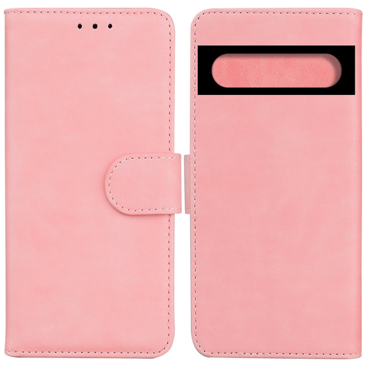 For Google Pixel 7 Pro 5G Skin Feel Pure Color Flip Leather Phone Case