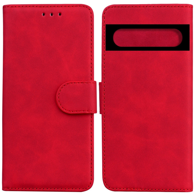 For Google Pixel 7 Pro 5G Skin Feel Pure Color Flip Leather Phone Case
