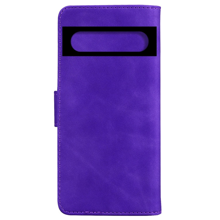 For Google Pixel 7 5G Skin Feel Pure Color Flip Leather Phone Case