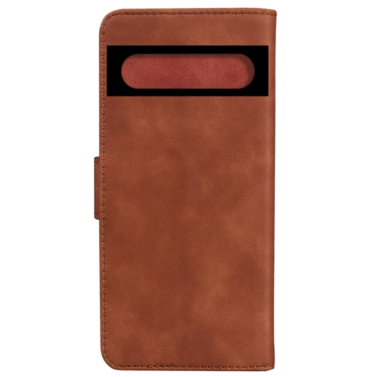 For Google Pixel 7 5G Skin Feel Pure Color Flip Leather Phone Case