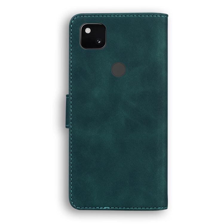 For Google Pixel 4a 4G Skin Feel Pure Color Flip Leather Phone Case