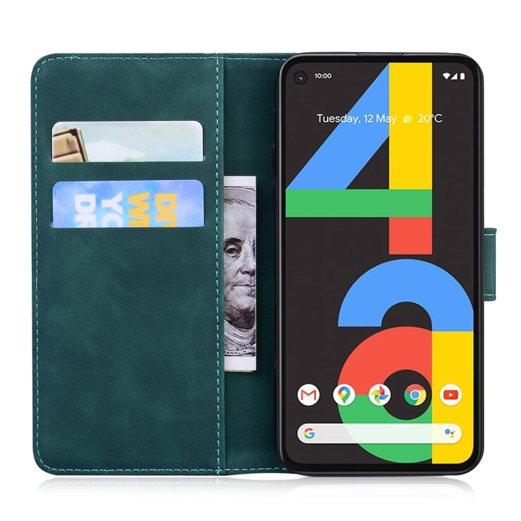 For Google Pixel 4a 4G Skin Feel Pure Color Flip Leather Phone Case