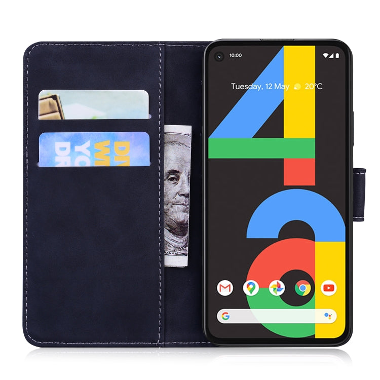 For Google Pixel 4a 4G Skin Feel Pure Color Flip Leather Phone Case
