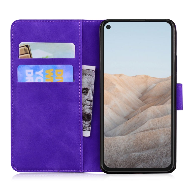 For Google Pixel 5a Skin Feel Pure Color Flip Leather Phone Case