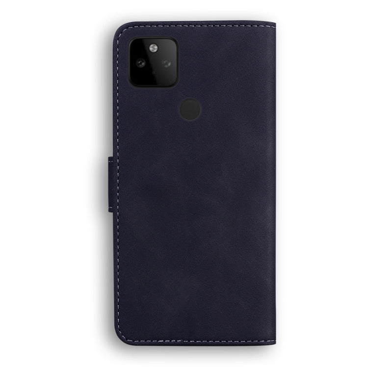 For Google Pixel 5a Skin Feel Pure Color Flip Leather Phone Case