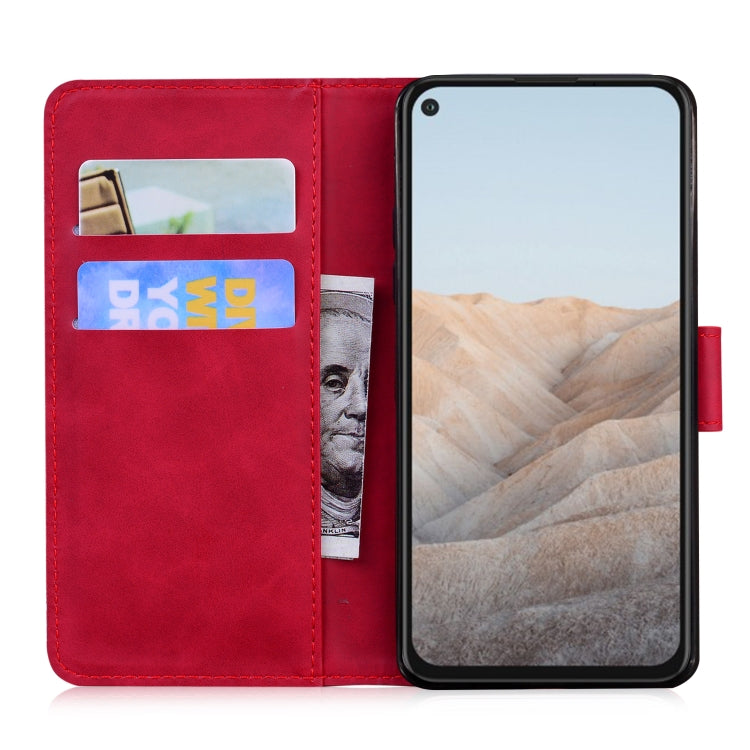 For Google Pixel 5a Skin Feel Pure Color Flip Leather Phone Case