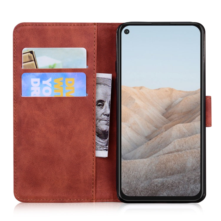 For Google Pixel 5a Skin Feel Pure Color Flip Leather Phone Case