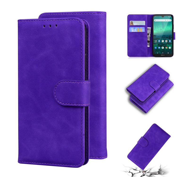 For Nokia 1.3 Skin Feel Pure Color Flip Leather Phone Case