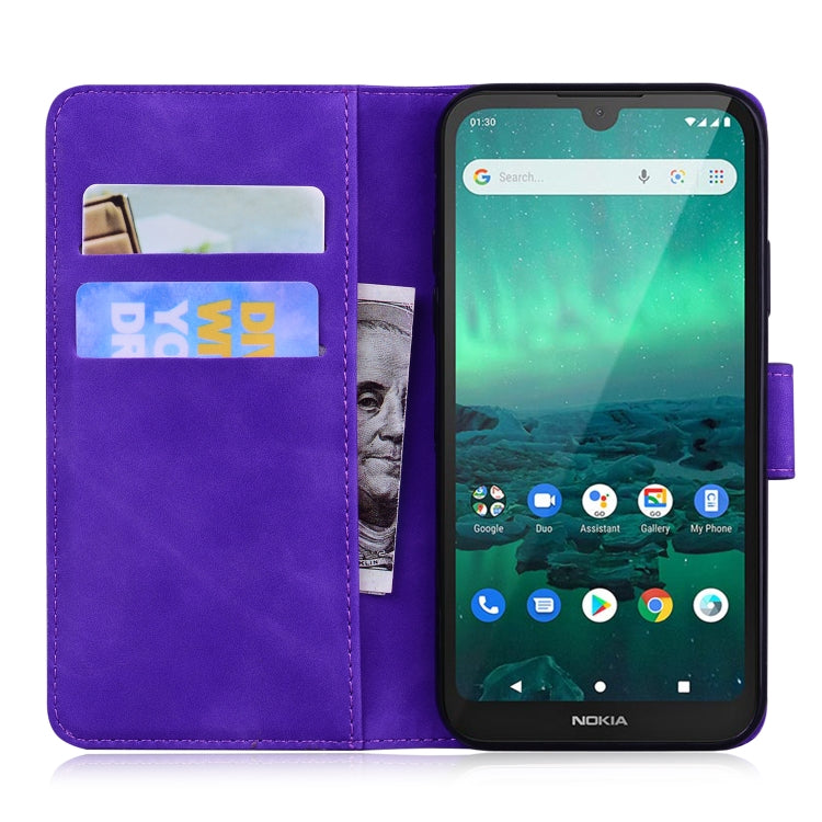 For Nokia 1.3 Skin Feel Pure Color Flip Leather Phone Case