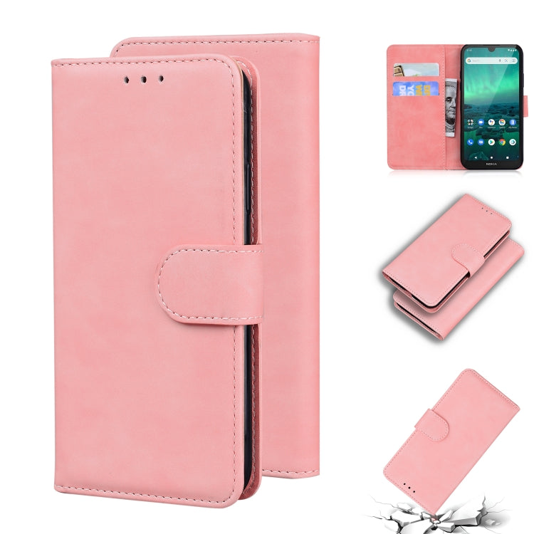 For Nokia 1.3 Skin Feel Pure Color Flip Leather Phone Case