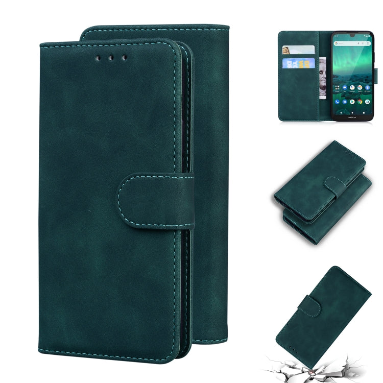 For Nokia 1.3 Skin Feel Pure Color Flip Leather Phone Case