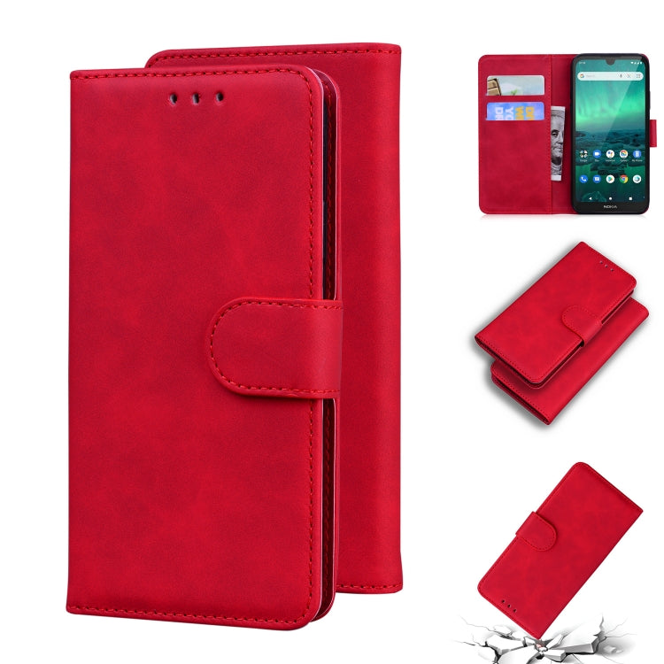 For Nokia 1.3 Skin Feel Pure Color Flip Leather Phone Case