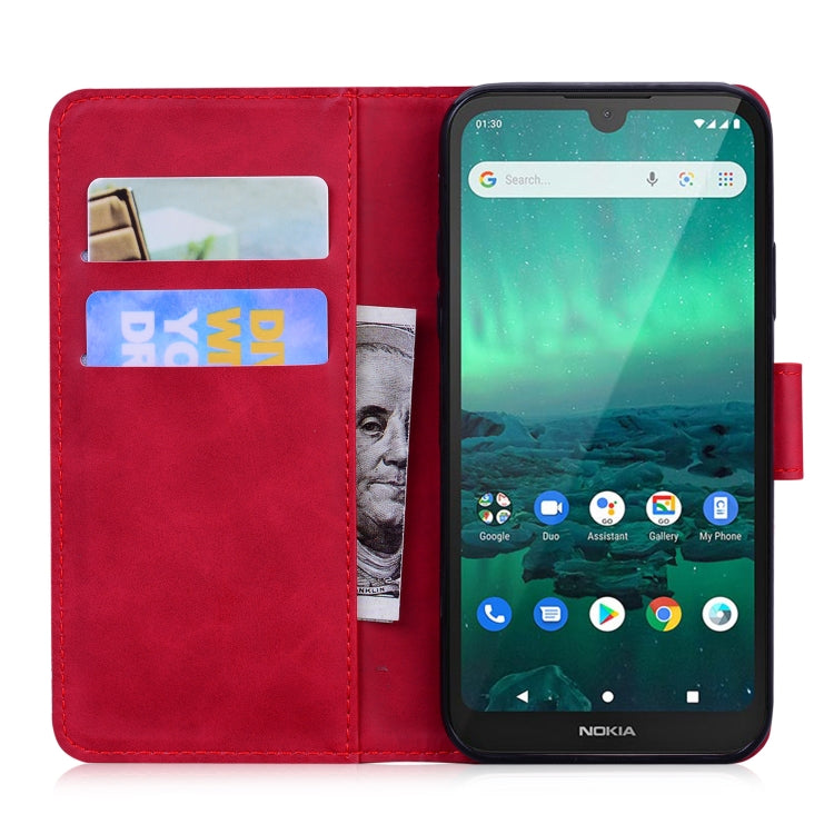 For Nokia 1.3 Skin Feel Pure Color Flip Leather Phone Case