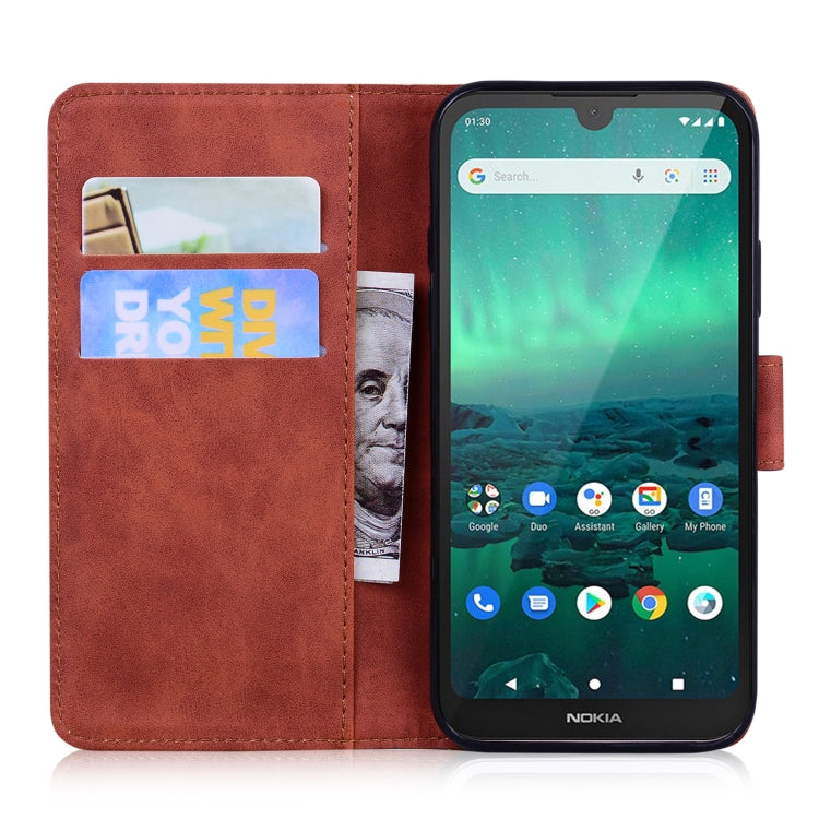 For Nokia 1.3 Skin Feel Pure Color Flip Leather Phone Case