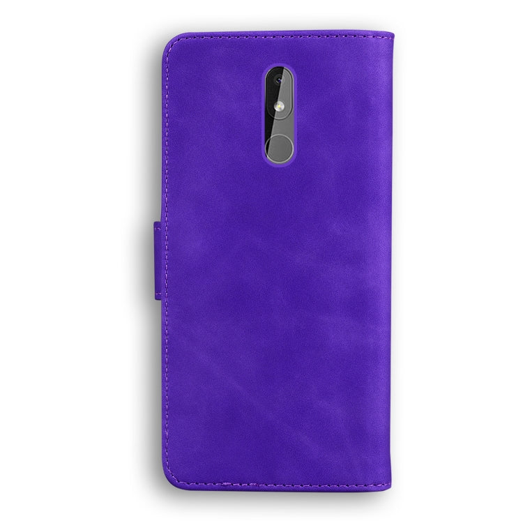 For Nokia 3.2 Skin Feel Pure Color Flip Leather Phone Case