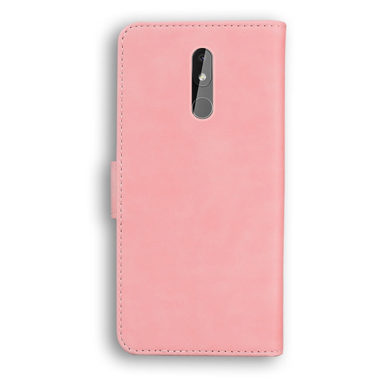 For Nokia 3.2 Skin Feel Pure Color Flip Leather Phone Case