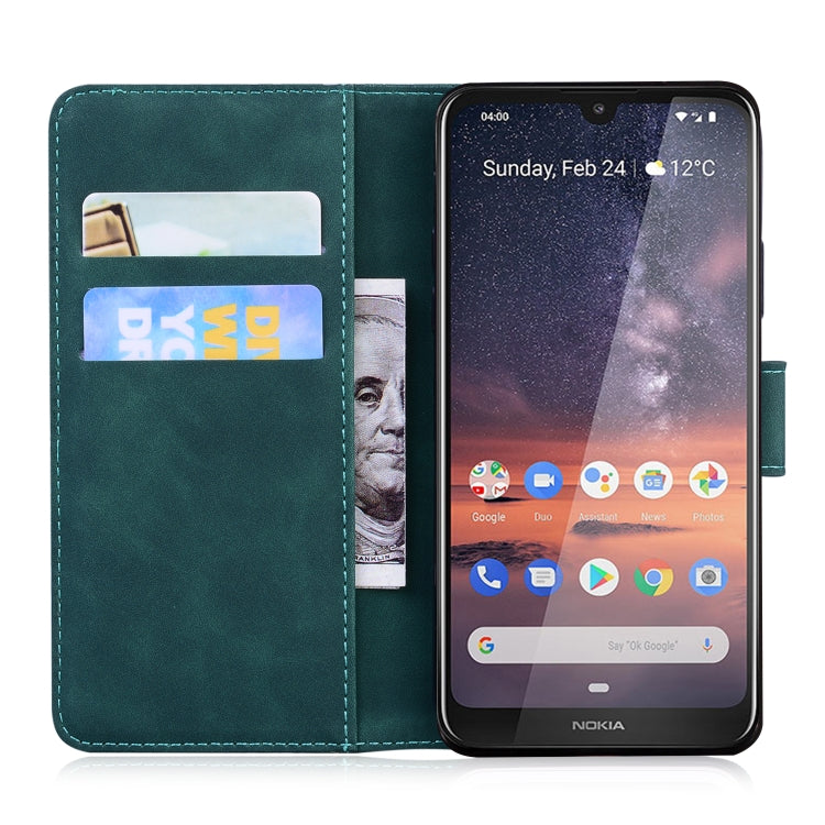 For Nokia 3.2 Skin Feel Pure Color Flip Leather Phone Case