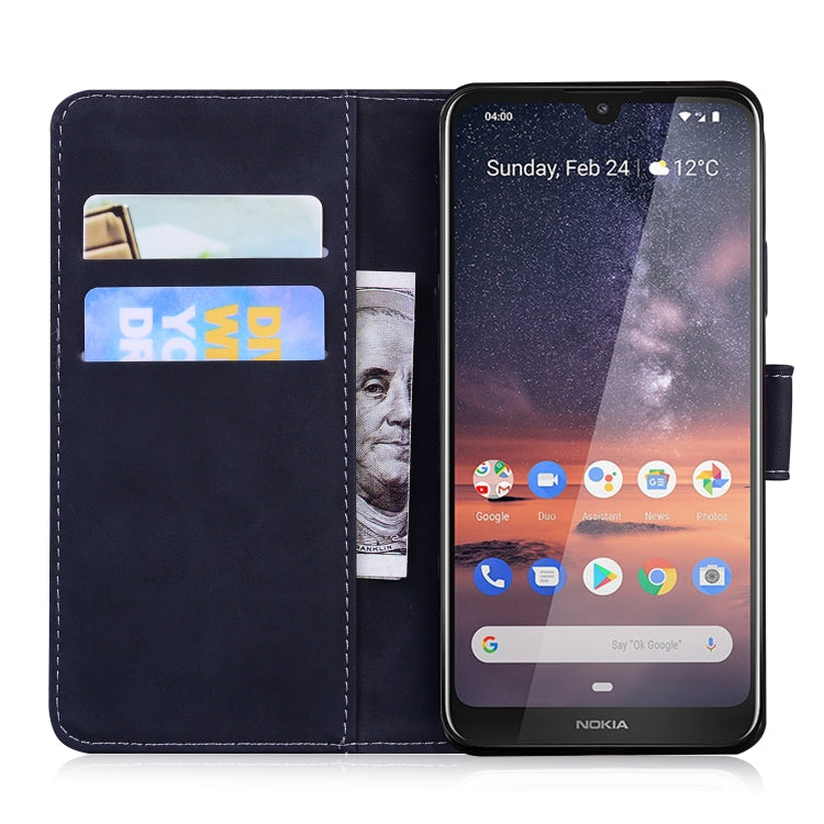 For Nokia 3.2 Skin Feel Pure Color Flip Leather Phone Case
