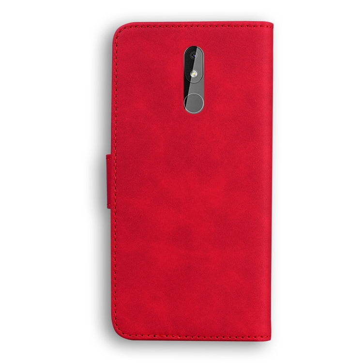 For Nokia 3.2 Skin Feel Pure Color Flip Leather Phone Case