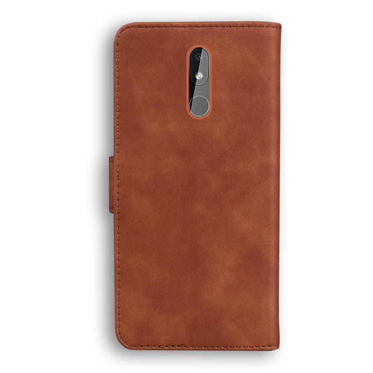 For Nokia 3.2 Skin Feel Pure Color Flip Leather Phone Case