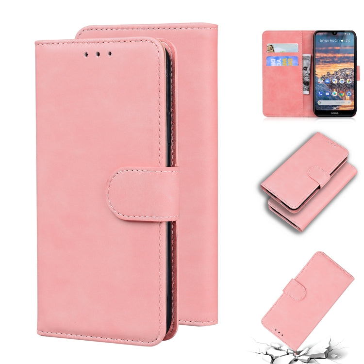 For Nokia 4.2 Skin Feel Pure Color Flip Leather Phone Case