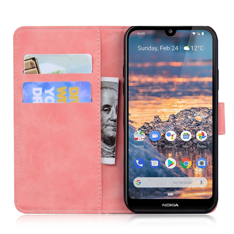 For Nokia 4.2 Skin Feel Pure Color Flip Leather Phone Case