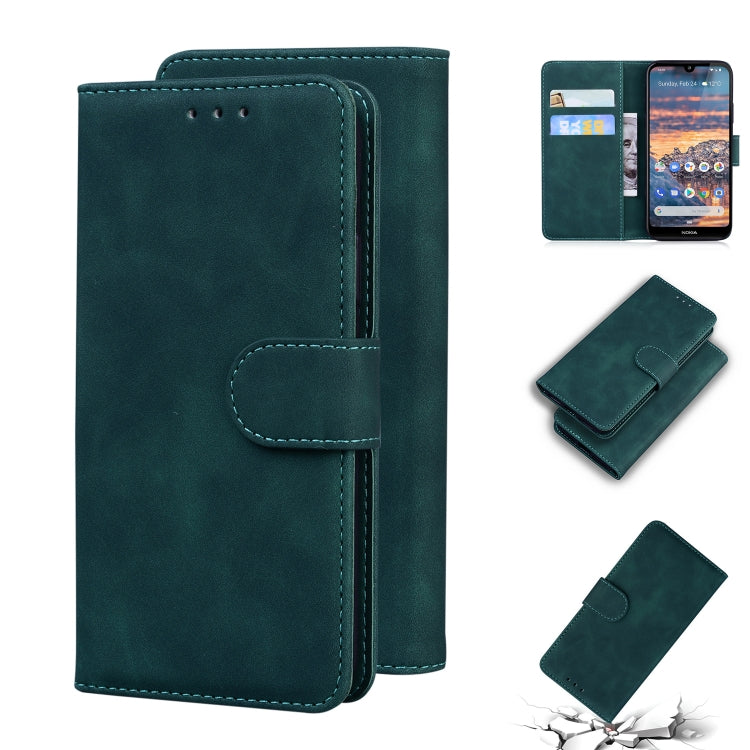 For Nokia 4.2 Skin Feel Pure Color Flip Leather Phone Case