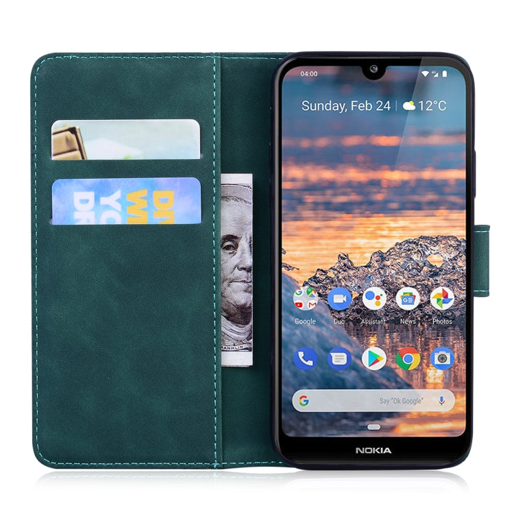 For Nokia 4.2 Skin Feel Pure Color Flip Leather Phone Case