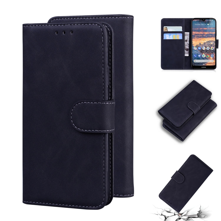 For Nokia 4.2 Skin Feel Pure Color Flip Leather Phone Case