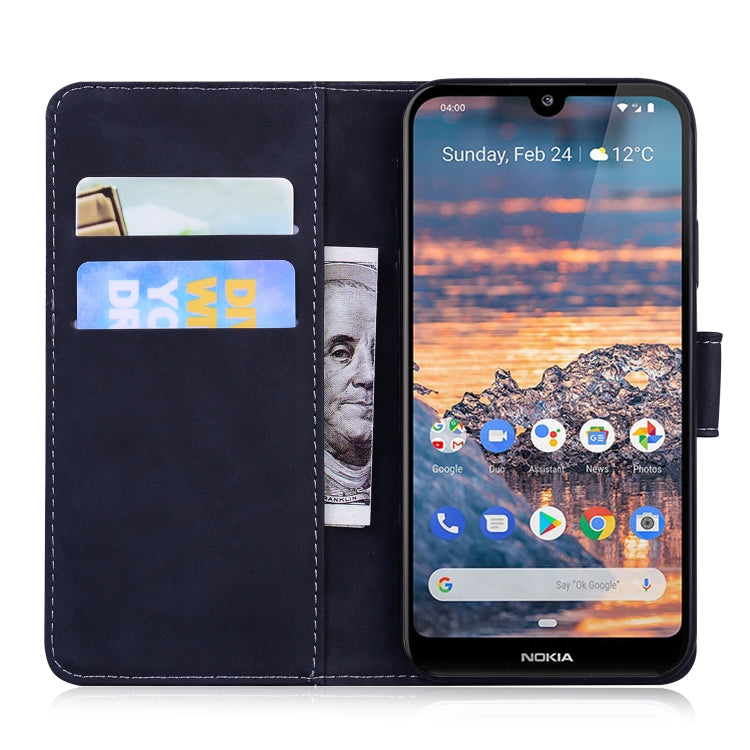 For Nokia 4.2 Skin Feel Pure Color Flip Leather Phone Case