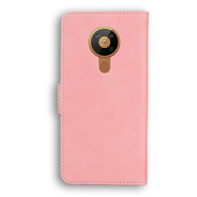 For Nokia 5.3 Skin Feel Pure Color Flip Leather Phone Case