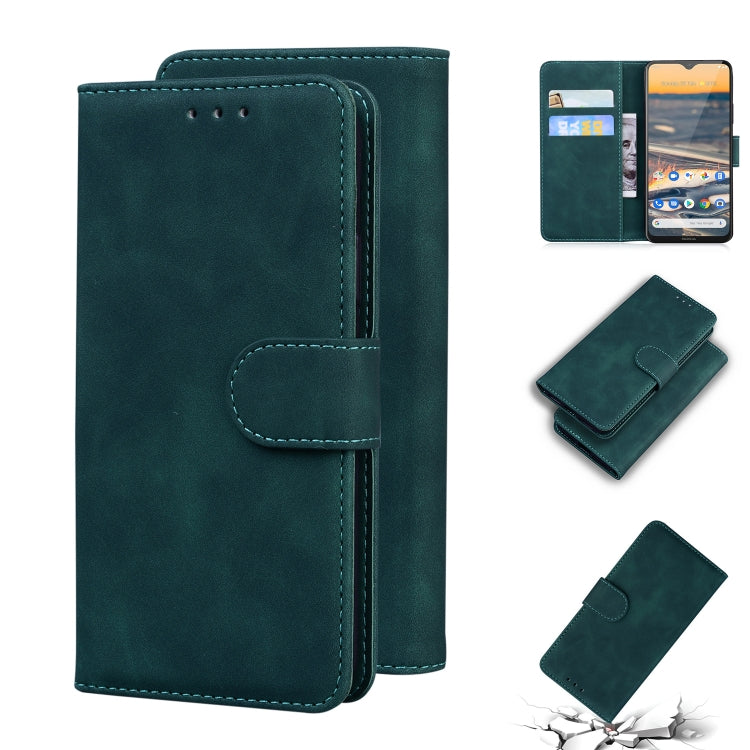For Nokia 5.3 Skin Feel Pure Color Flip Leather Phone Case