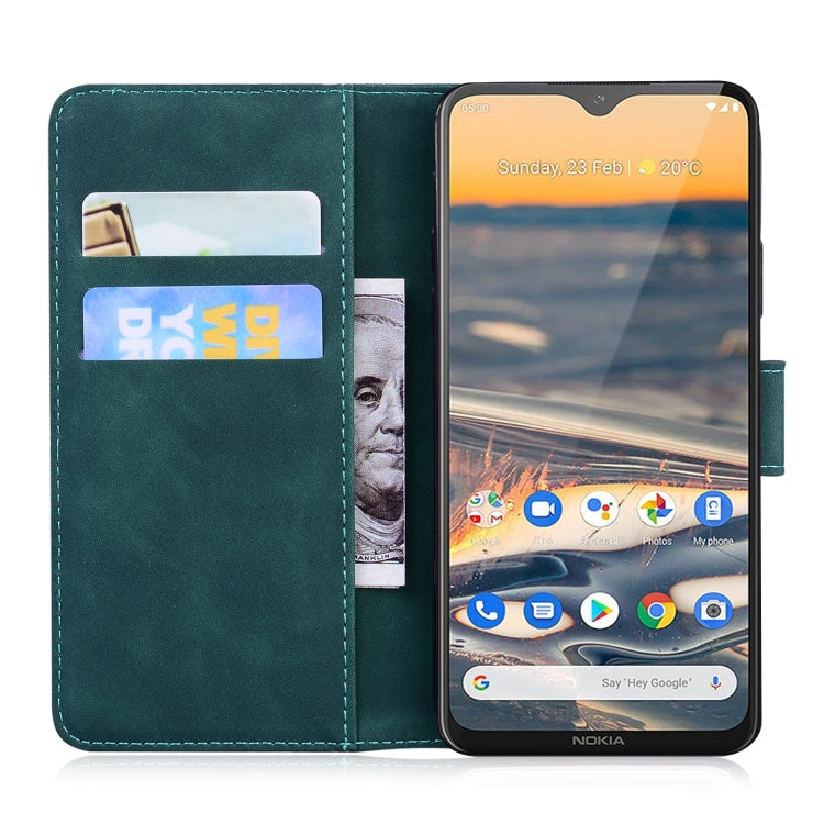 For Nokia 5.3 Skin Feel Pure Color Flip Leather Phone Case