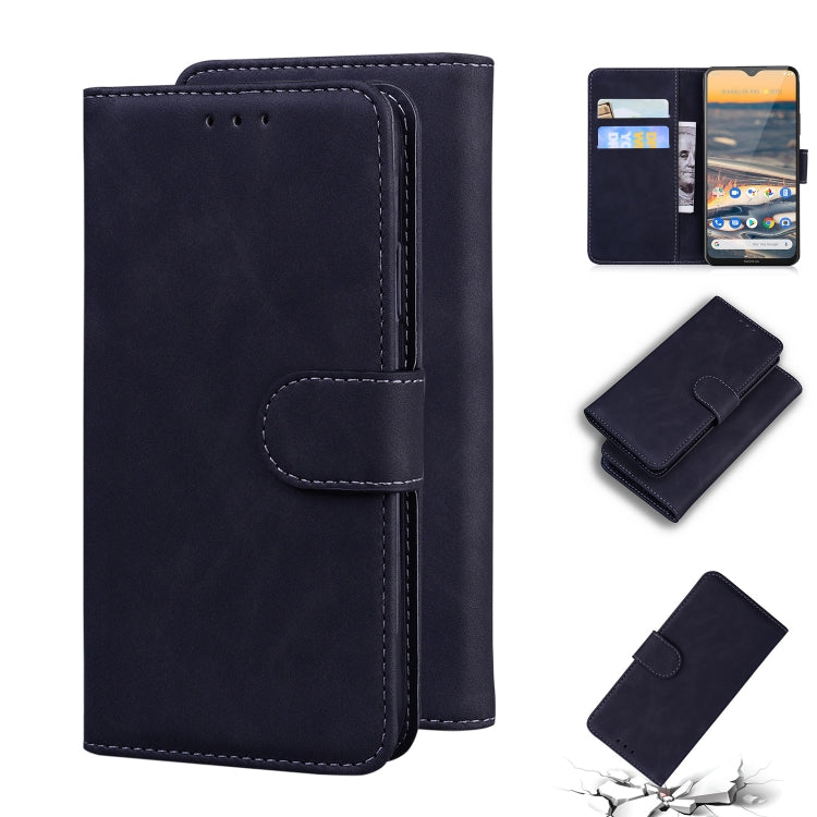For Nokia 5.3 Skin Feel Pure Color Flip Leather Phone Case