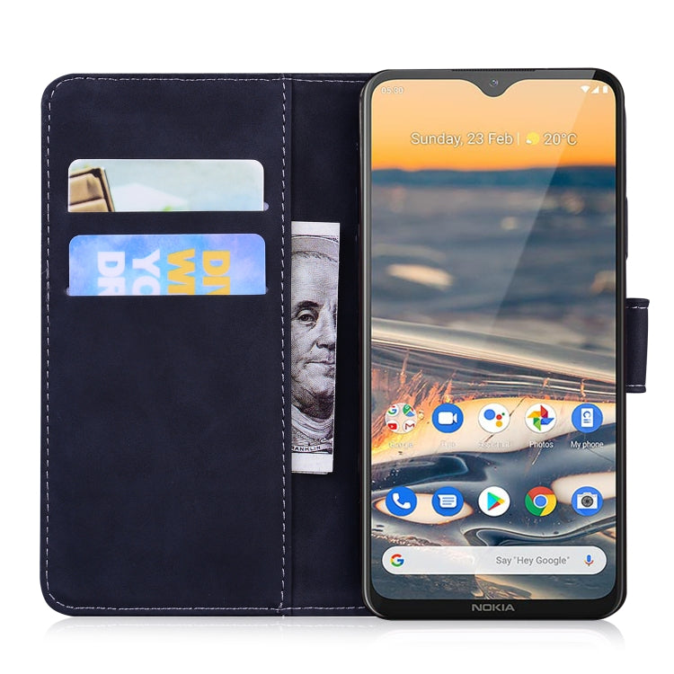 For Nokia 5.3 Skin Feel Pure Color Flip Leather Phone Case