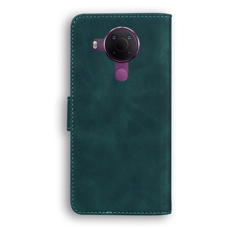 For Nokia 5.4 Skin Feel Pure Color Flip Leather Phone Case
