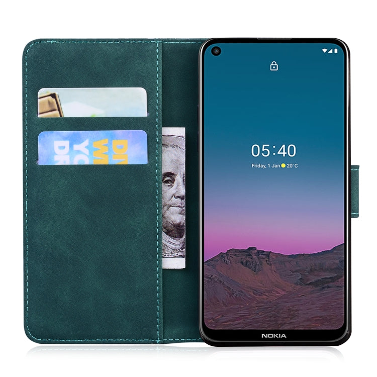 For Nokia 5.4 Skin Feel Pure Color Flip Leather Phone Case