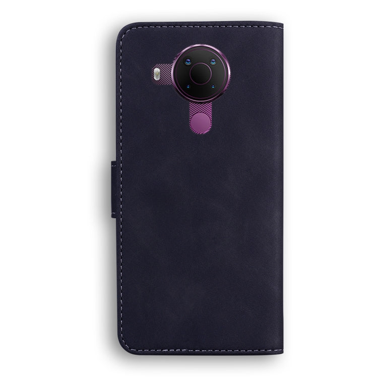 For Nokia 5.4 Skin Feel Pure Color Flip Leather Phone Case