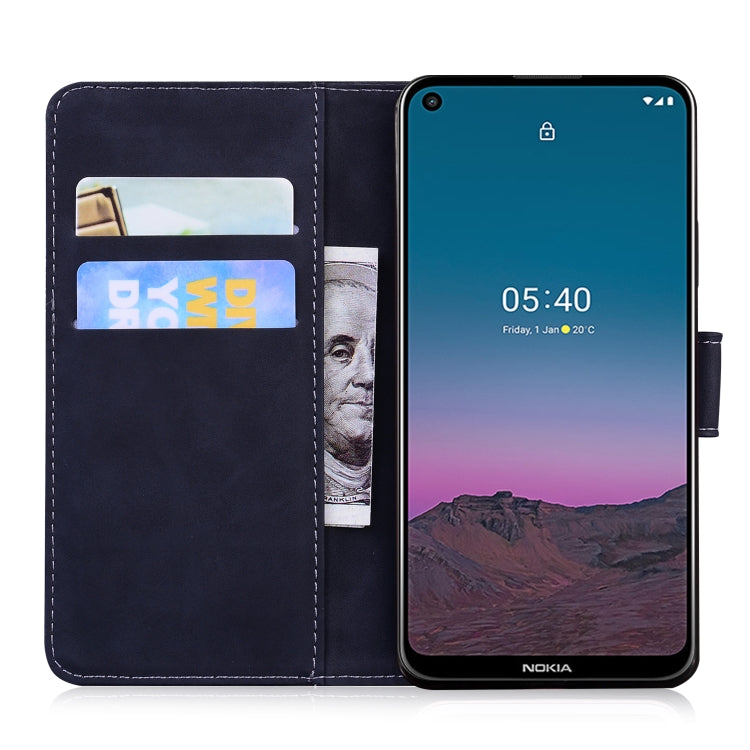 For Nokia 5.4 Skin Feel Pure Color Flip Leather Phone Case