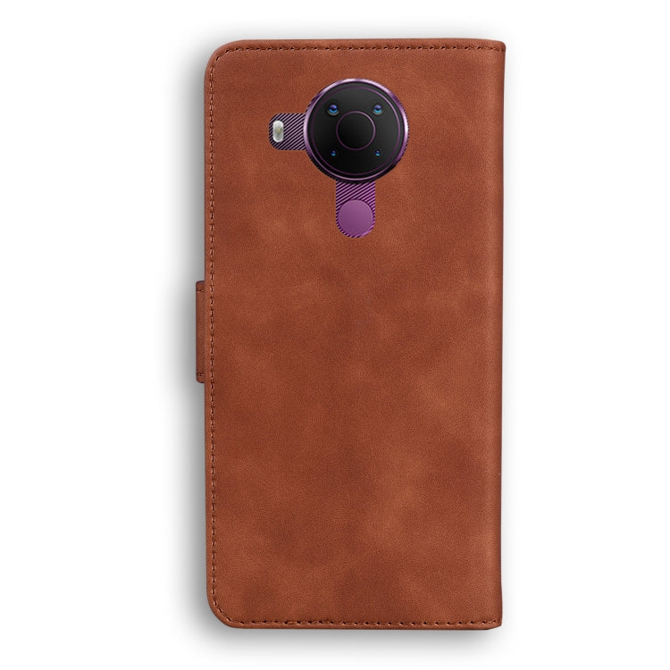 For Nokia 5.4 Skin Feel Pure Color Flip Leather Phone Case